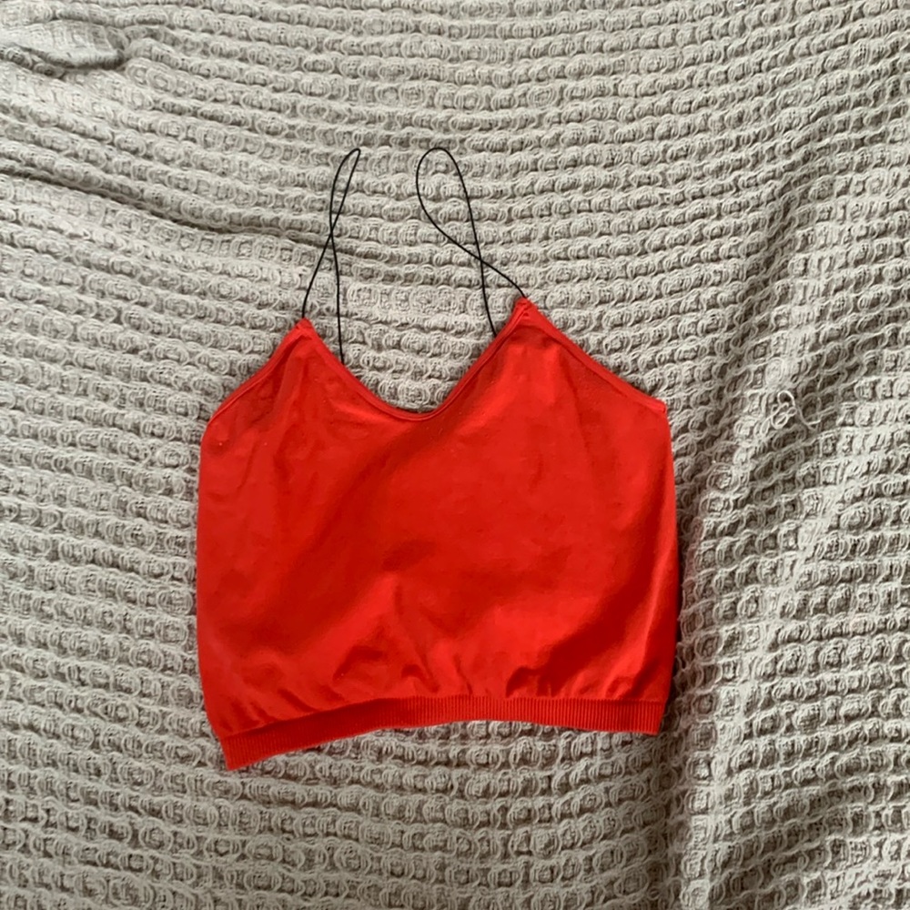 Red crop top
